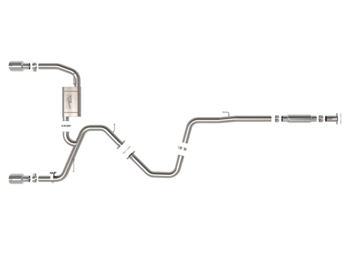 Takeda 3 Inch 304 Stainless Steel Cat-Back Exhaust w/ Tips Hyundai Elantra N 22-26 L4-2.0L (t) aFe Power