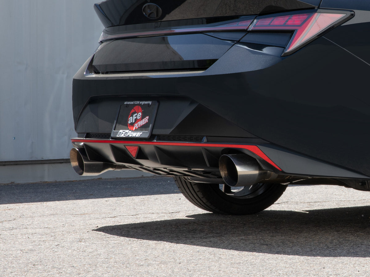 Takeda 3 Inch 304 Stainless Steel Cat-Back Exhaust w/ Tips Hyundai Elantra N 22-26 L4-2.0L (t) aFe Power