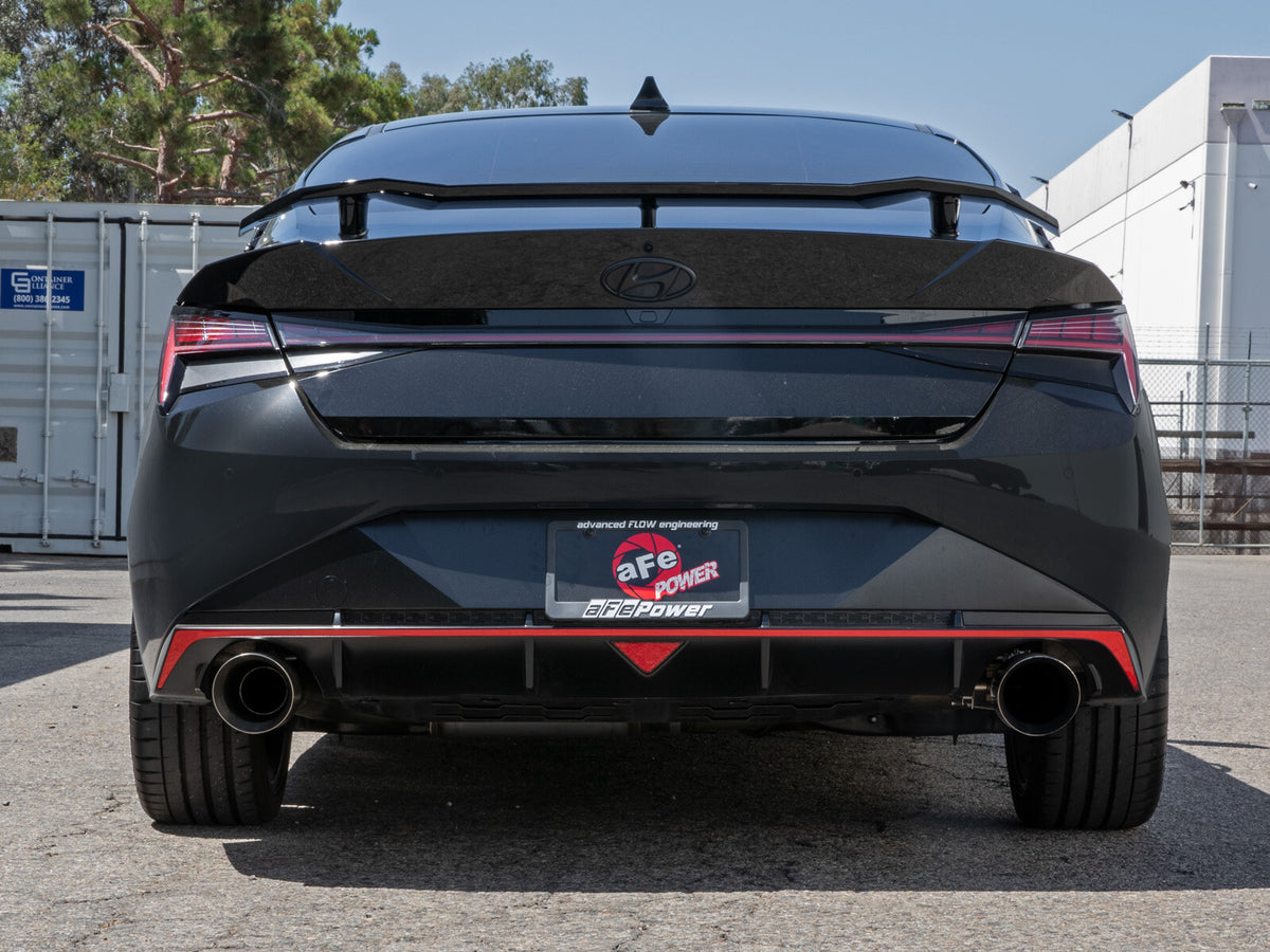 Takeda 3 Inch 304 Stainless Steel Cat-Back Exhaust w/ Tips Hyundai Elantra N 22-26 L4-2.0L (t) aFe Power