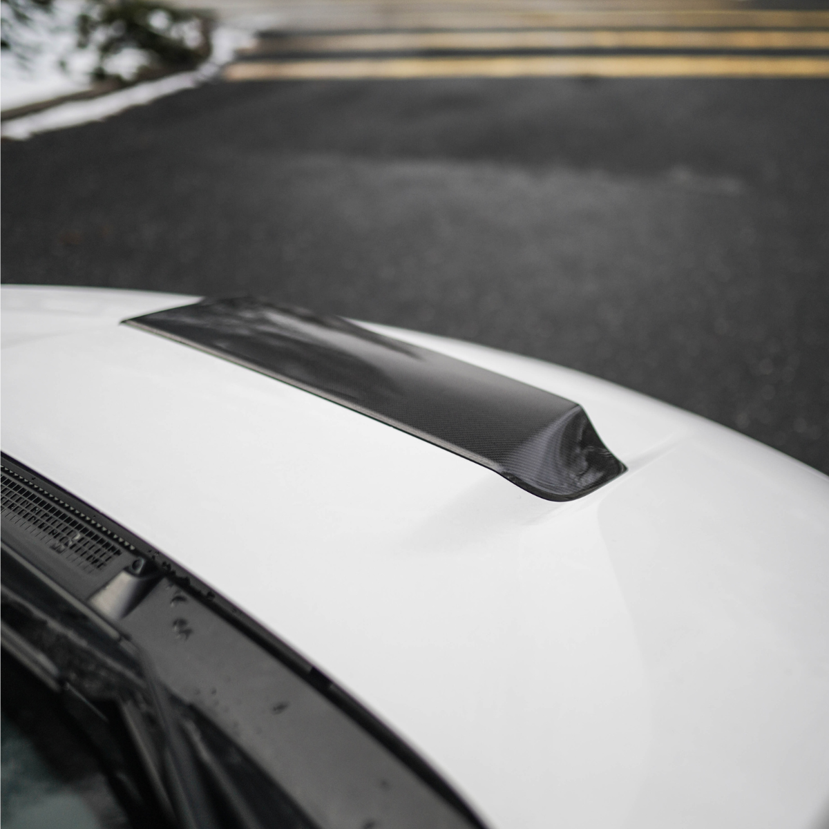 JDMuscle 22-25 WRX Carbon Fiber Hood Scoop - OE+/ Bulge Style