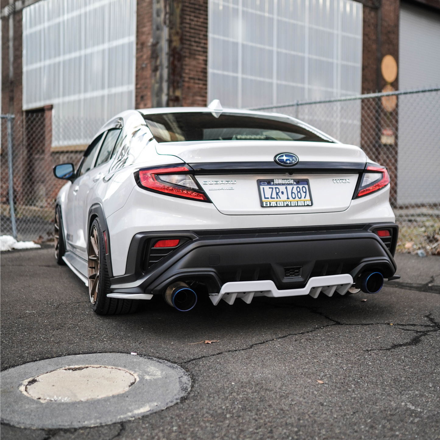 JDMuscle 22-25 WRX Rear Diffuser V1 | Paint Matched / Gloss Black / Cherry Red