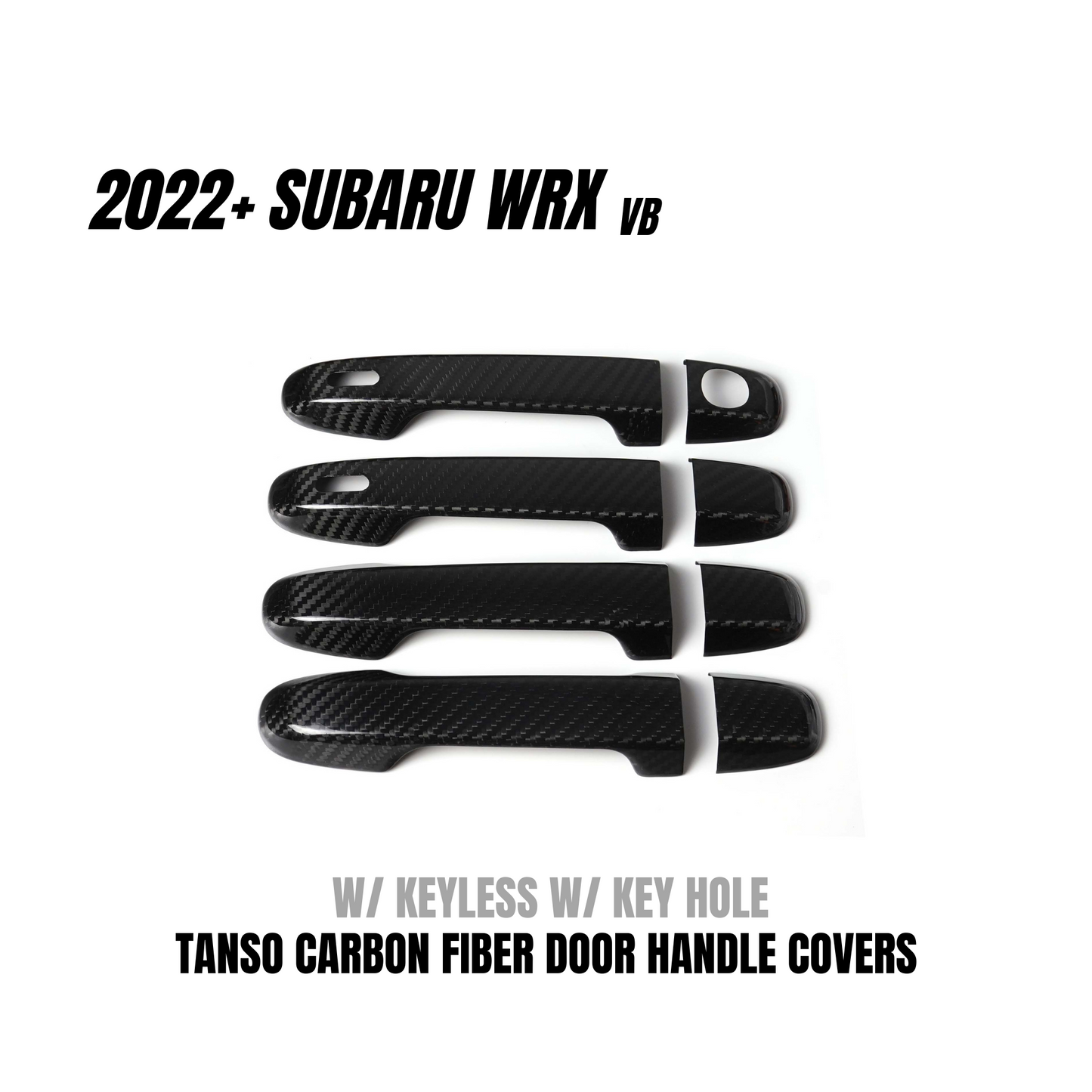 JDMuscle 22-25 WRX Tanso Dry Carbon Fiber Door Handle Covers w/ Gloss Finish