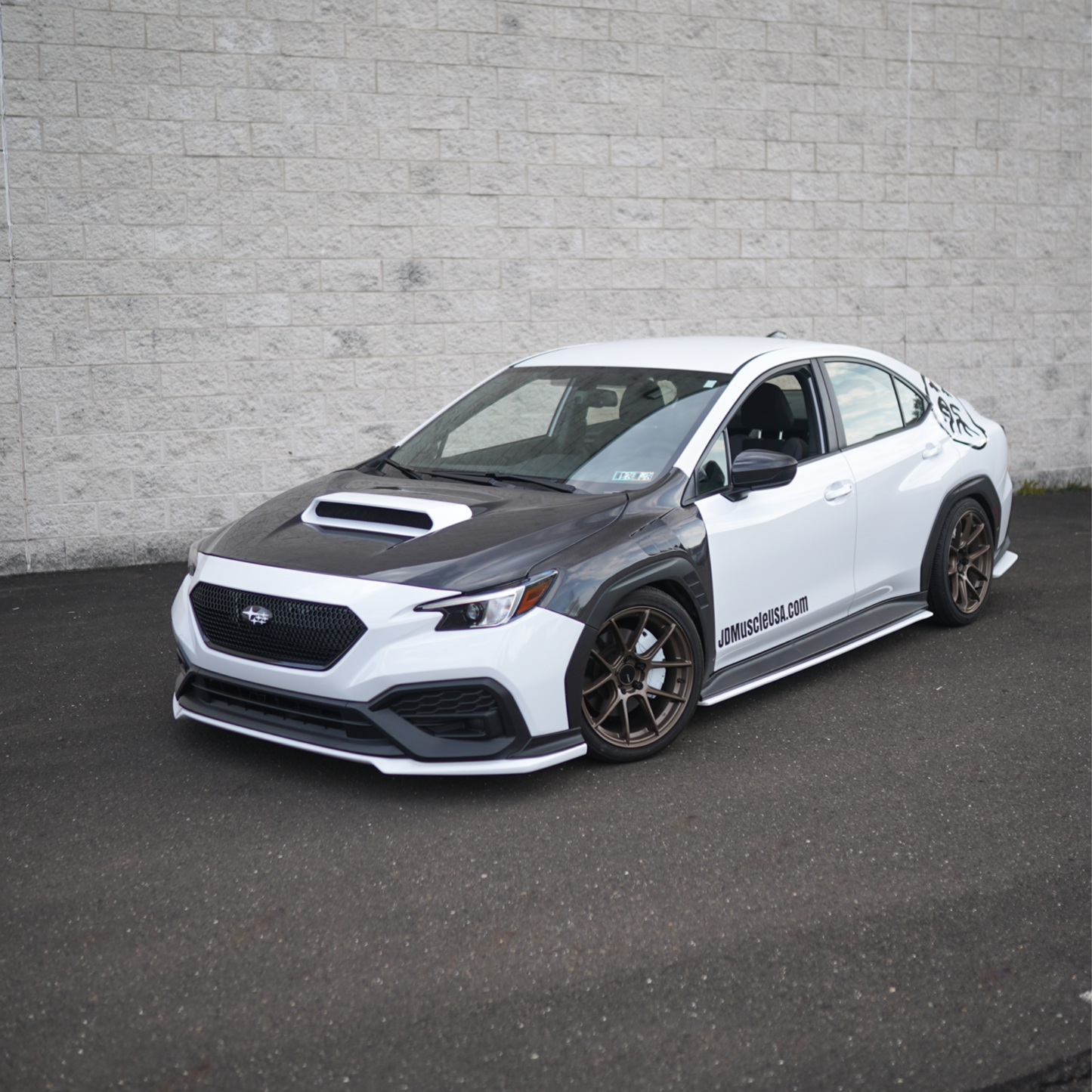 JDMuscle 22-25 WRX Carbon Fiber Hood OEM Style 2 PC
