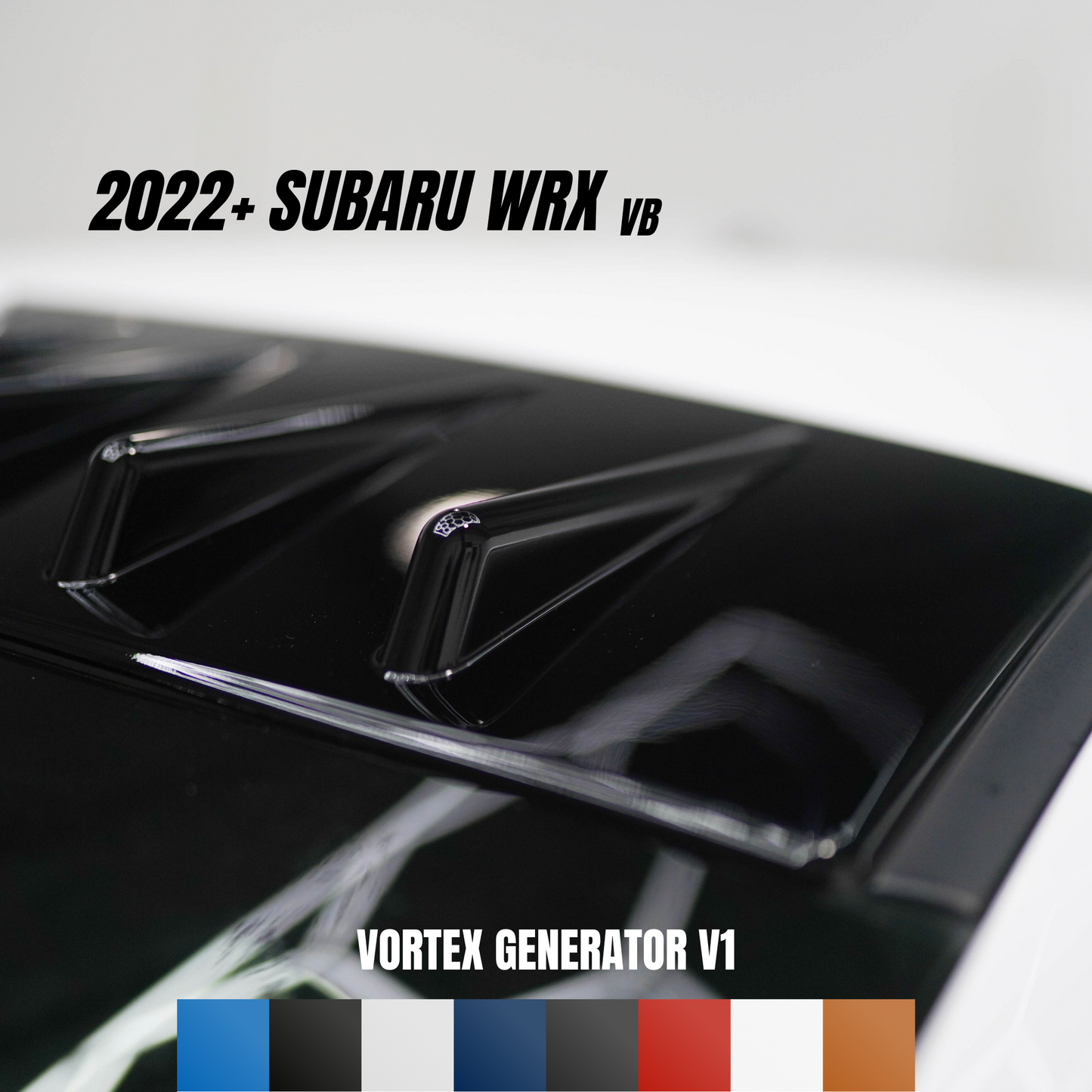 JDMuscle 22-25 WRX Vortex Generator V1 Paint Matched / Gloss Black / ABS