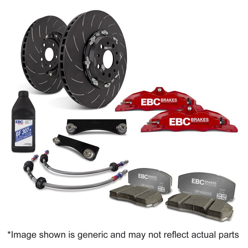 EBC Racing Red Apollo-4 Calipers 355mm Rotors Front Big Brake Kit - 2022-2026 Hyundai Elantra N