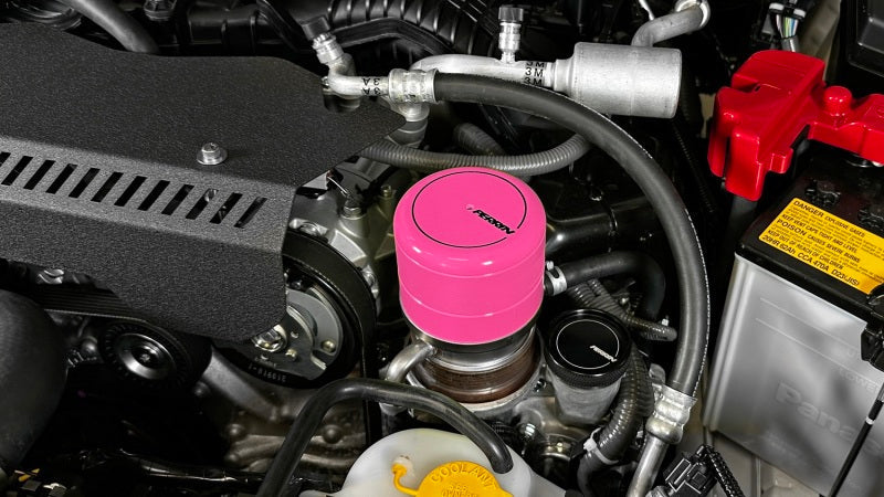 Perrin 15-25 WRX / 13-22 BRZ / 2022 GR86 Oil Filter Cover Hyper Pink | PSP-ENG-716HP