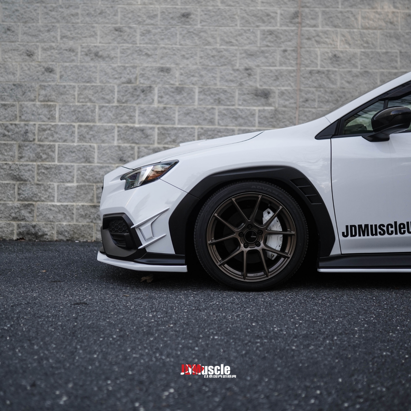 JDMuscle 22-25 WRX Canards V2 - Paint Matched / Gloss Black / ABS
