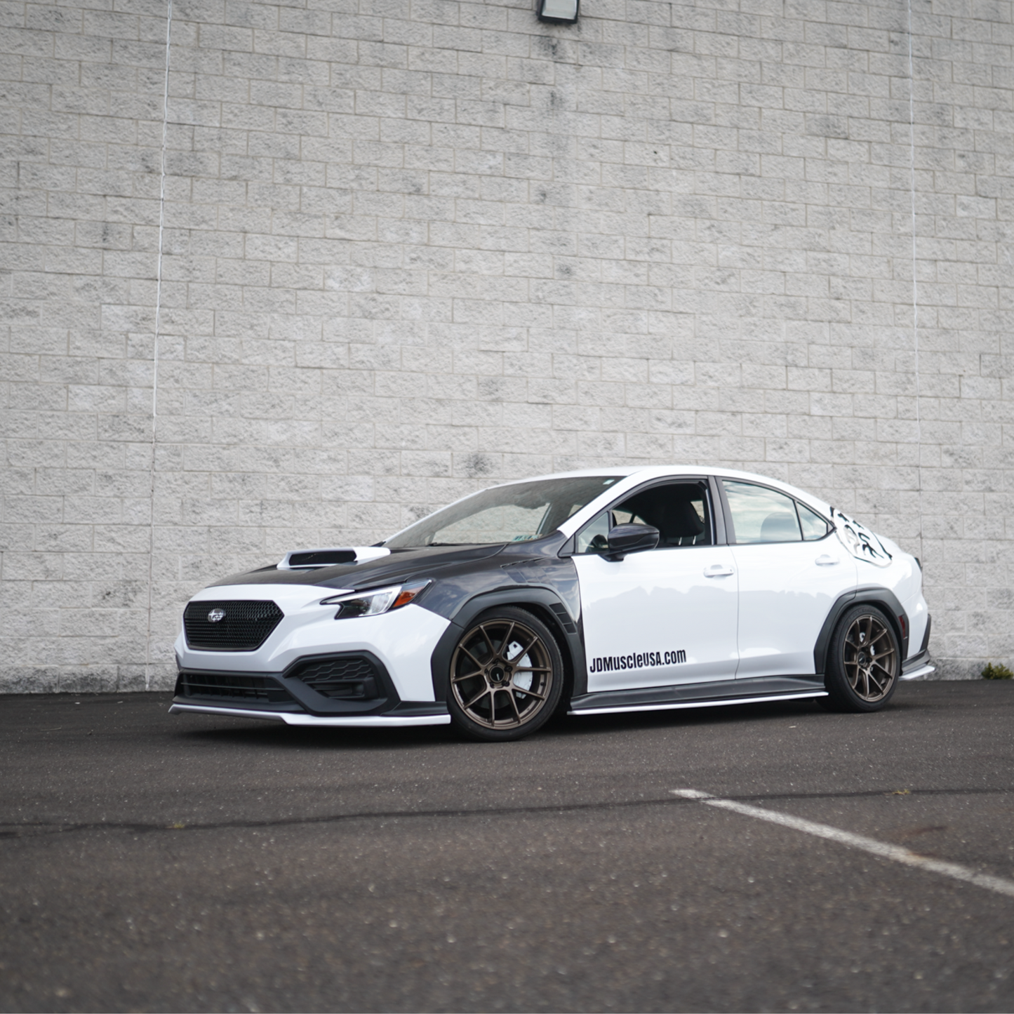 JDMuscle 22-25 WRX Carbon Fiber Hood OEM Style 2 PC