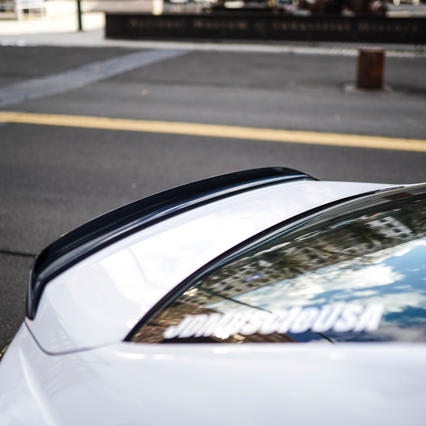 JDMuscle 22-25 WRX Duck Bill / Low Profile Spoiler - V1 Paint Matched / Gloss Black / Cherry Red
