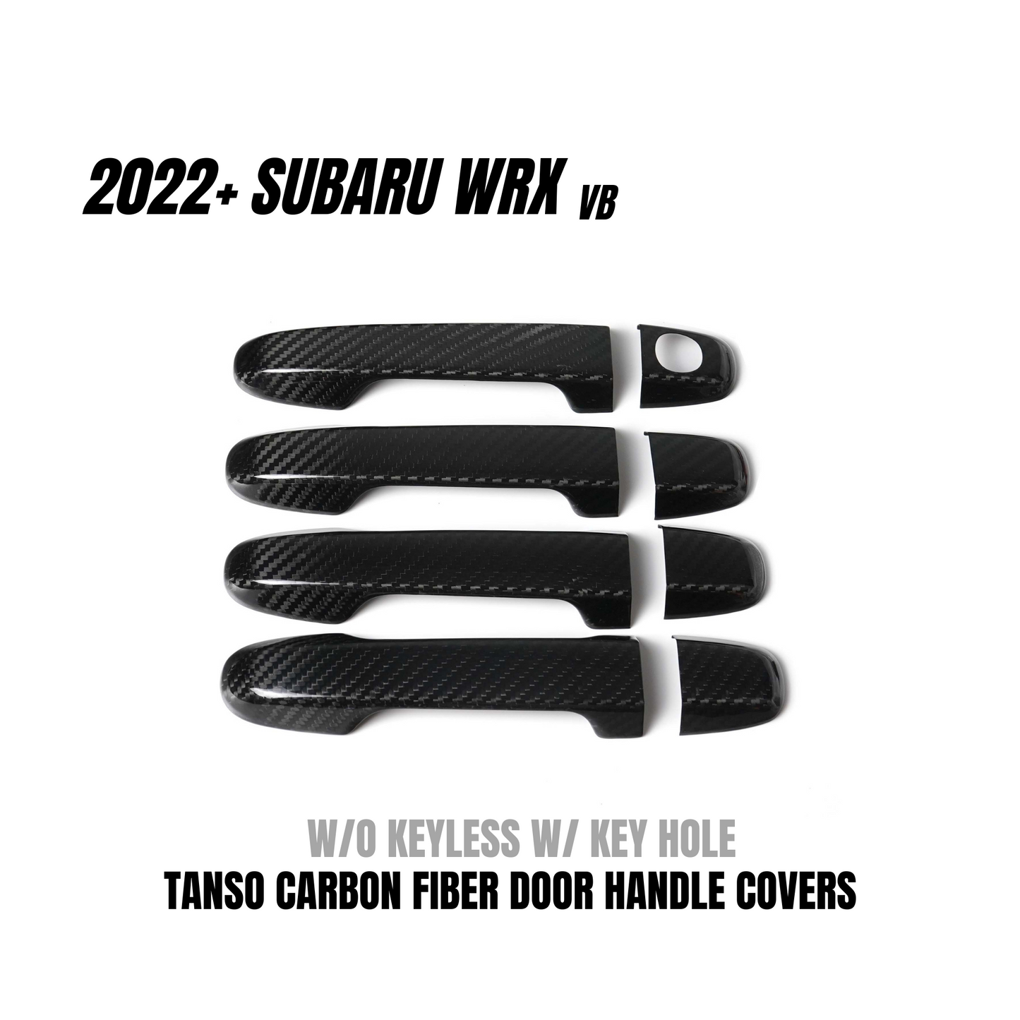 JDMuscle 22-25 WRX Tanso Dry Carbon Fiber Door Handle Covers w/ Gloss Finish
