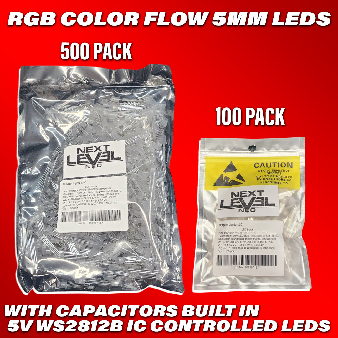 Flow Series RGB 5mm leds - WS2812b RGB