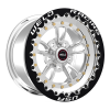 Weld Full Throttle Beadlock 15x10/5x120/7.5 BS/3.18 HB-Polished Cntr-Pol. Shell-Black SBL MT Wheel