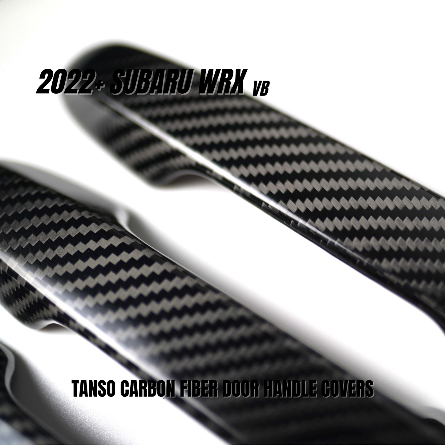 JDMuscle 22-25 WRX Tanso Dry Carbon Fiber Door Handle Covers w/ Gloss Finish