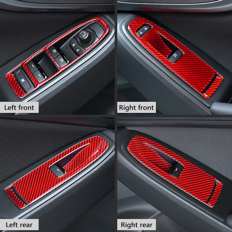 JDMuscle 2022-23 WRX P&S Series Carbon Fiber Window Switch Trim Covers 4 PC | JDM-WRX22-WSC