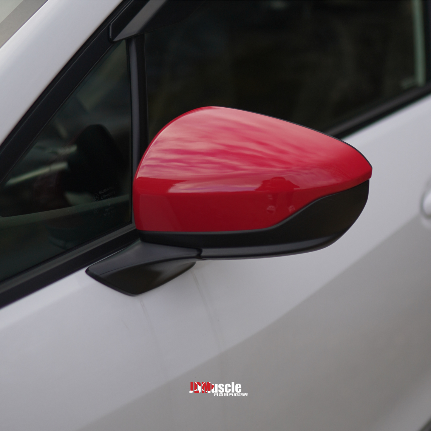 JDMuscle 22-25 WRX  Mirror Covers Replacements | 2PC Set, Paint Matched / Gloss Black / Cherry Red