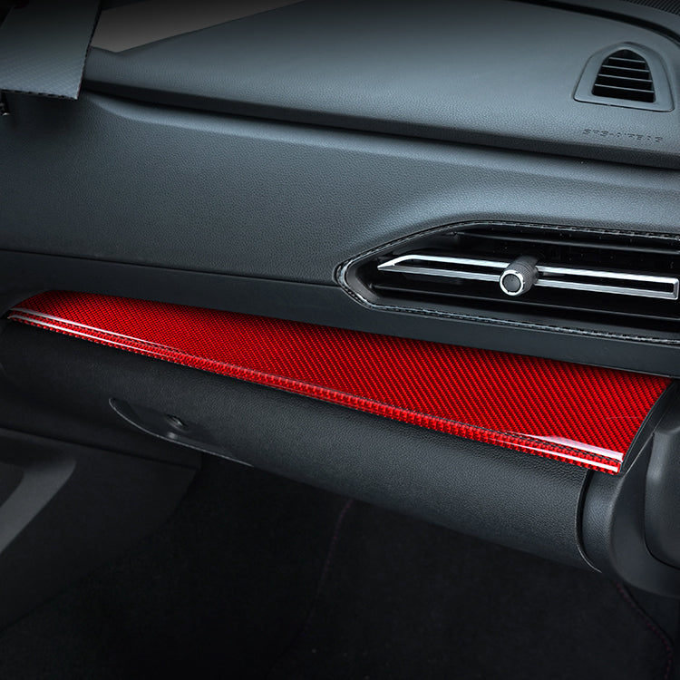 JDMuscle 22-25 WRX P&S Series Carbon Fiber Driver&Passenger Dash Trim Covers 4 PC | Black Carbon Fiber/ Red Carbon Fiber