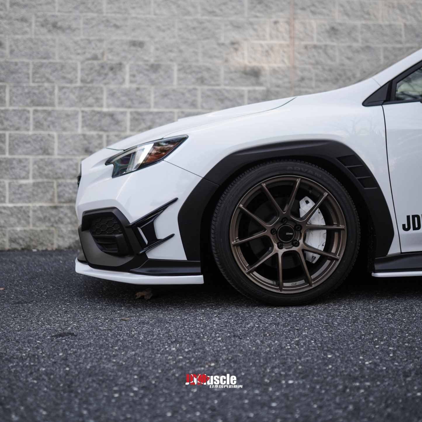JDMuscle 22-25 WRX Canards V2 - Paint Matched / Gloss Black / ABS