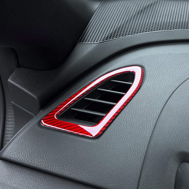 JDMuscle 22-25 WRX P&S Series Carbon Fiber Dash AC Trim 2 PC | Black Carbon Fiber/ Red Carbon Fiber