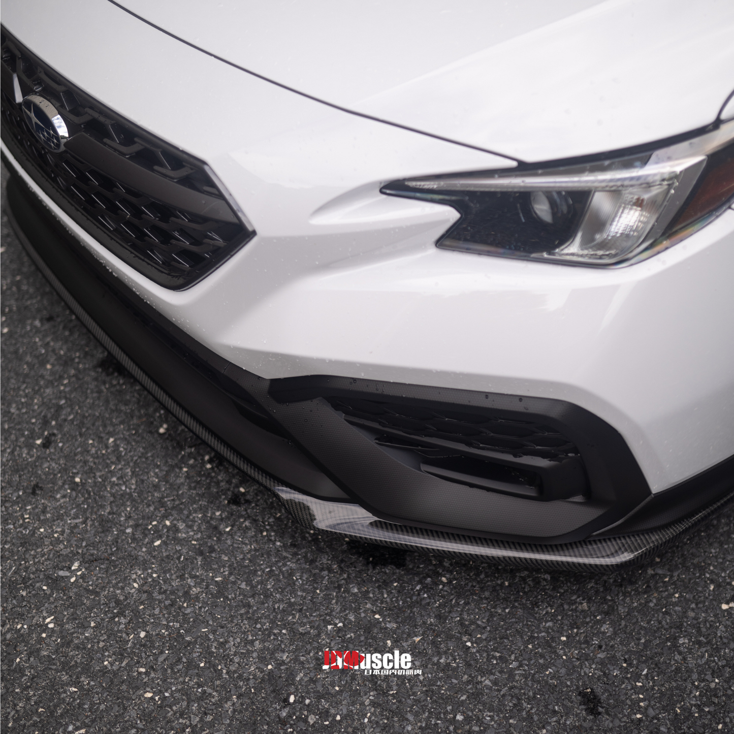 JDMuscle 22-25 WRX Tanso Carbon Fiber Front Lip OE+ Style