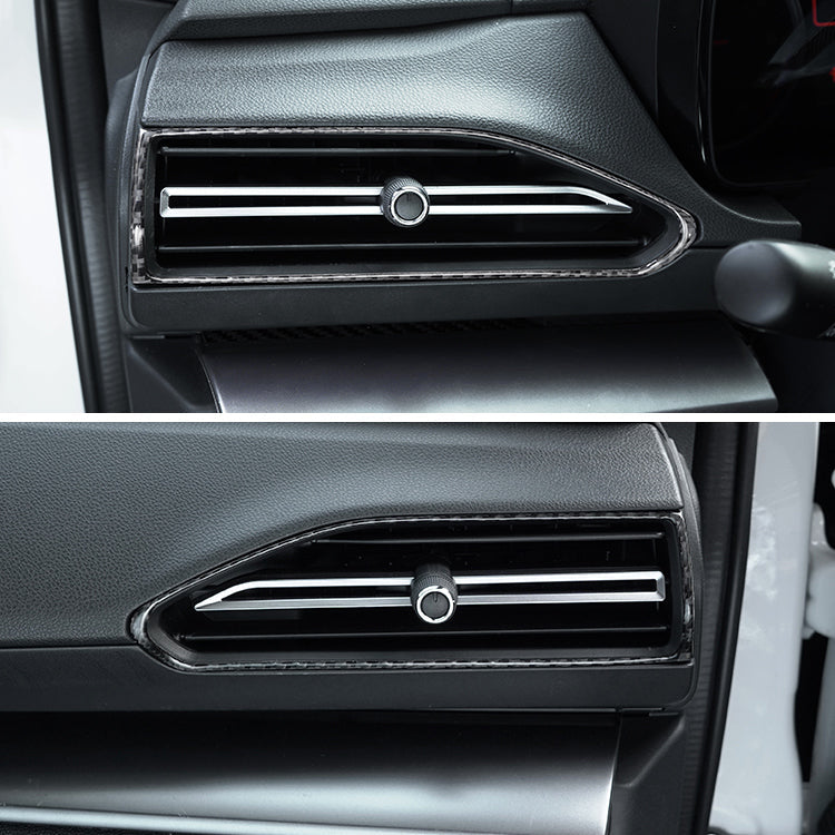 JDMuscle 22-25 WRX P&S Series Carbon Fiber AC Trim Covers 4 PC | Black Carbon Fiber/ Red Carbon Fiber
