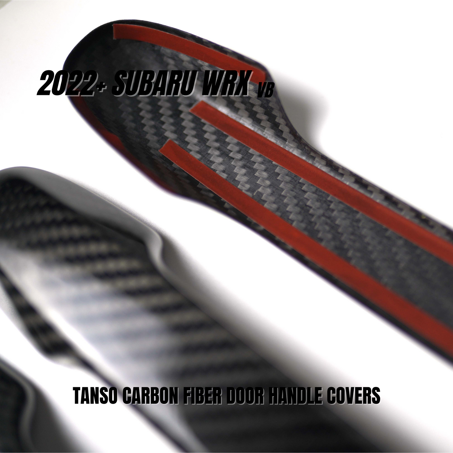 JDMuscle 22-25 WRX Tanso Dry Carbon Fiber Door Handle Covers w/ Gloss Finish