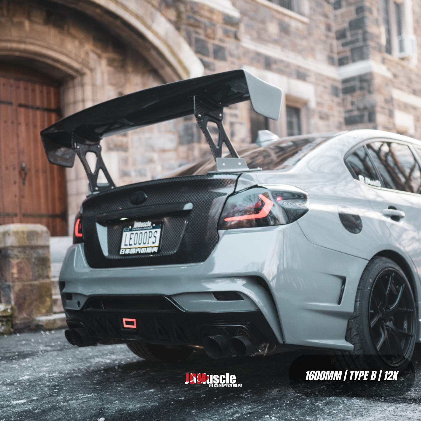 JDMuscle 15-21 WRX/STI Carbon Fiber Replacement Spoiler Base for JDMuscle VS Style Euro GT or Varis GT Wing | JDM-WRX15-VAW-REA