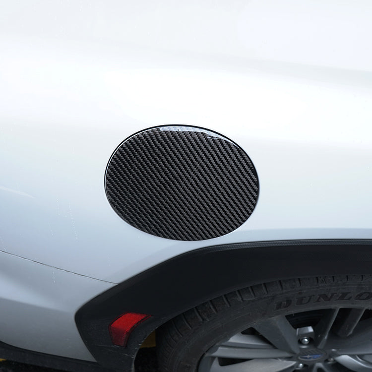 JDMuscle 22-25 WRX P&S Series Carbon Fiber Fuel Door Cover | Black Carbon Fiber/ Red Carbon Fiber