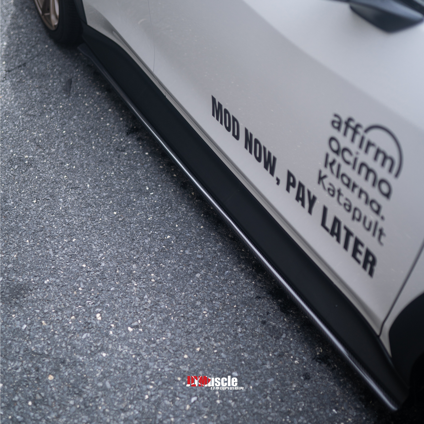 JDMuscle 22-25 WRX Tanso Carbon Fiber Side Skirts - OE+ Style
