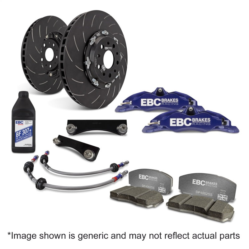 EBC Racing Blue Apollo-4 Calipers 355mm Rotors Front Big Brake Kit/ 22+