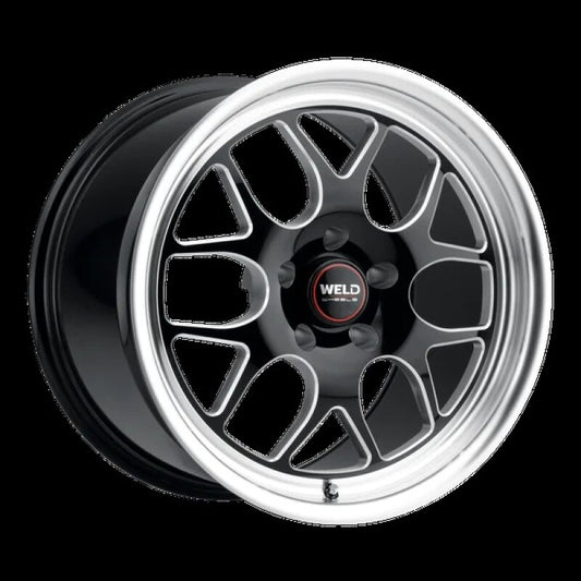 Weld Solana Drag 15x10 / 5x120 BP / ET45 / 7.27in BS / 78.1 Dia - Gloss Black Milled Wheel