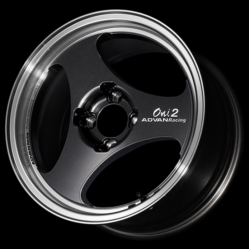 Advan ONI2 15x6.0 / +45 Offset / 4x100 / 63mm Bore / Machining and Black Gunmetallic