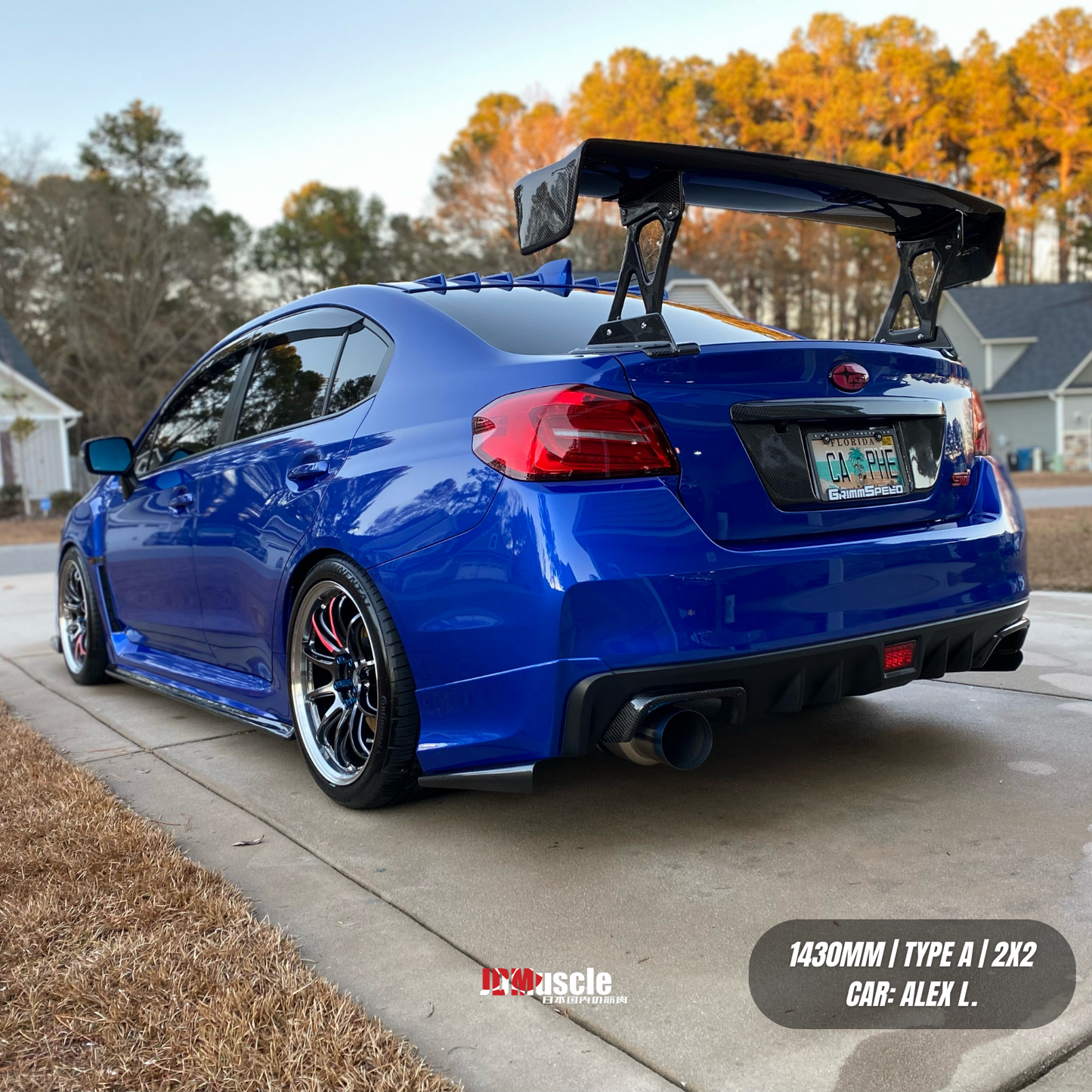 JDMuscle 15-21 WRX/STI Carbon Fiber Replacement Spoiler Base for JDMuscle VS Style Euro GT or Varis GT Wing | JDM-WRX15-VAW-REA