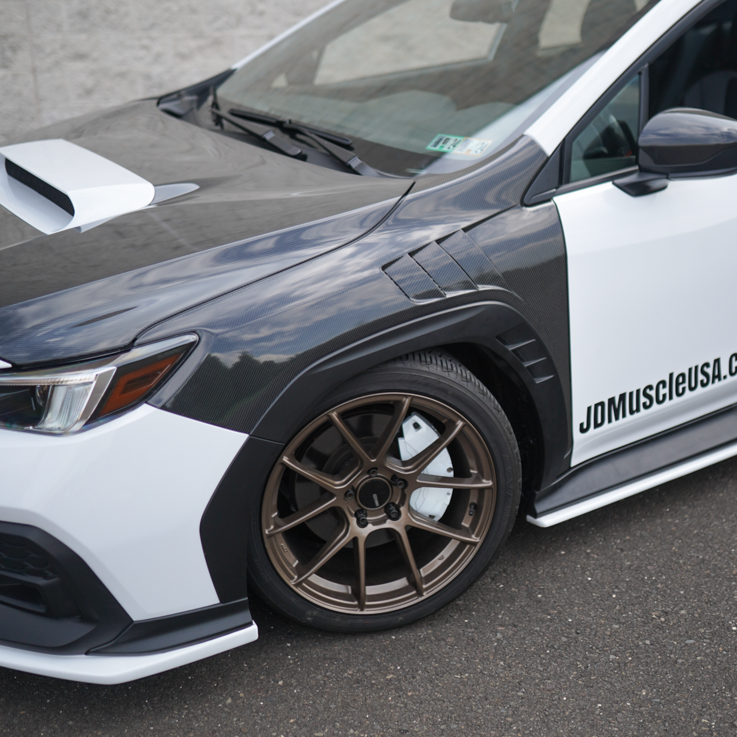 JDMuscle 22-25 WRX Carbon Fiber/FRP Vented Fenders