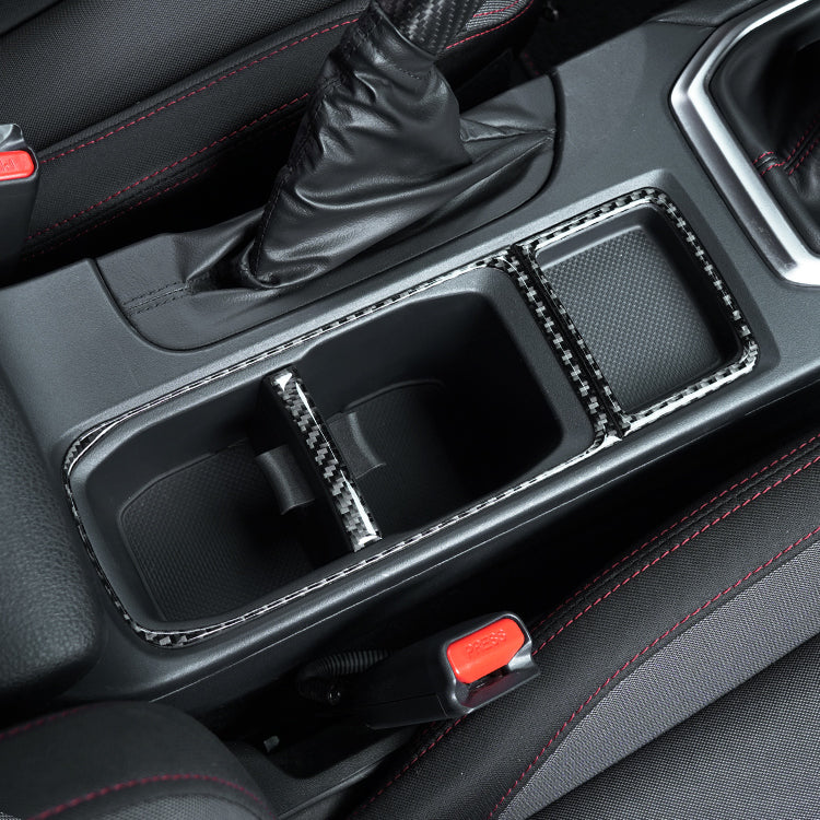 JDMuscle 22-25 WRX P&S Series Carbon Fiber Cupholder Inner Trim | Black Carbon Fiber/ Red Carbon Fiber