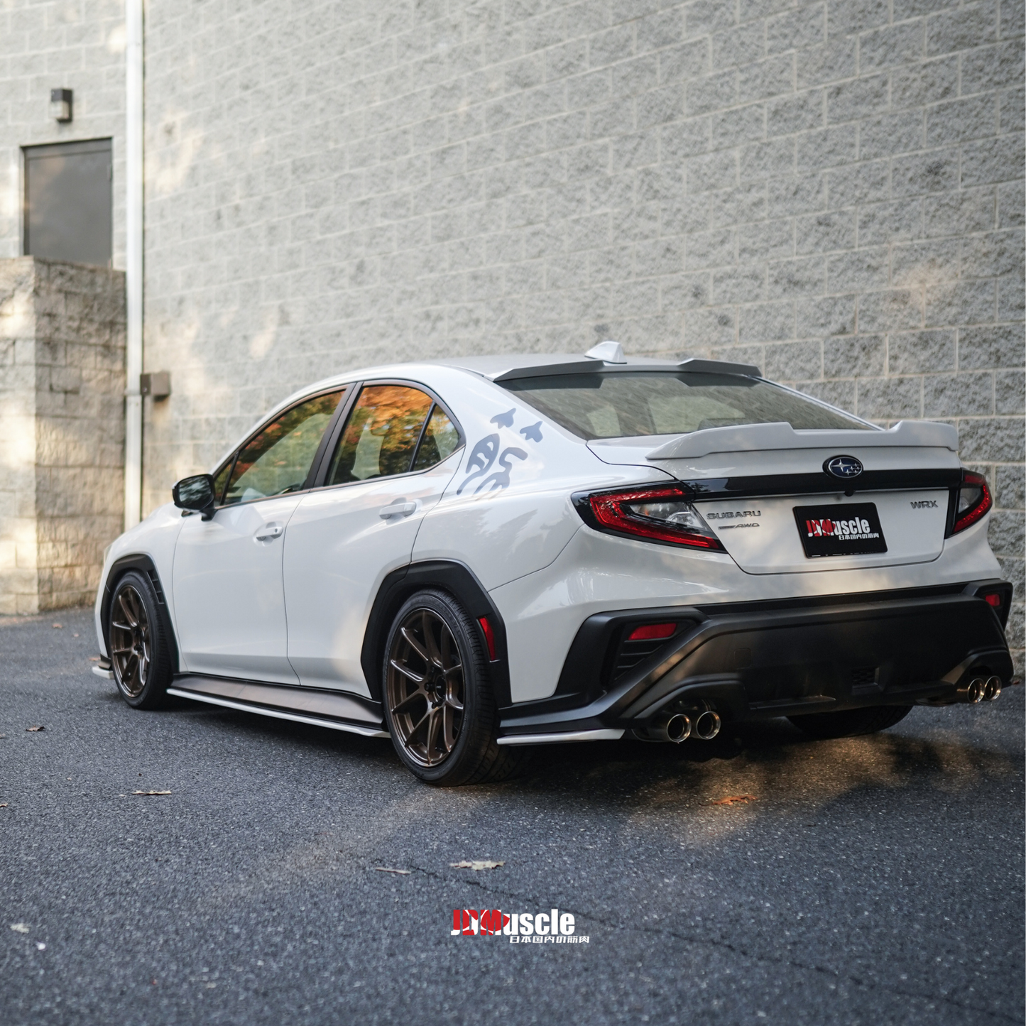 JDMuscle 2022-23 WRX Roof Spoiler V1 - Paint Matched / Gloss Black / ABS | JDM-WRX22-ROS-V1