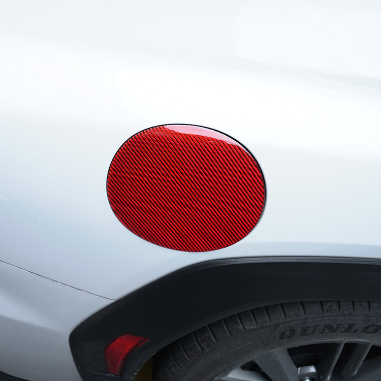 JDMuscle 22-25 WRX P&S Series Carbon Fiber Fuel Door Cover | Black Carbon Fiber/ Red Carbon Fiber
