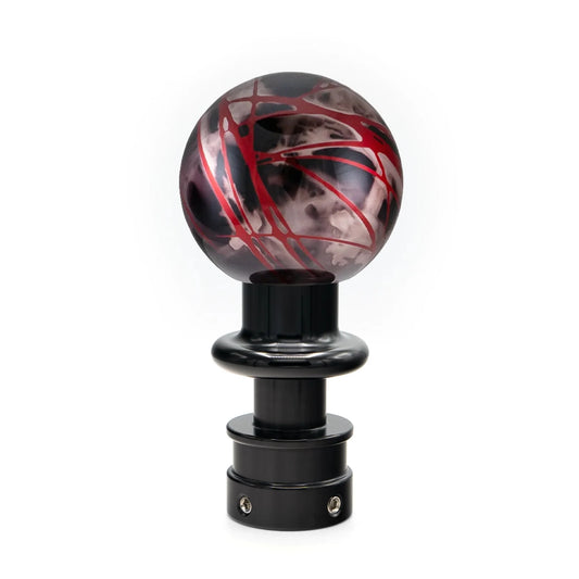 Billetworkz Automatic Shifter - Black Smoke w/ Red Splash - Fits Subaru CVT: Forester (2019-2024)