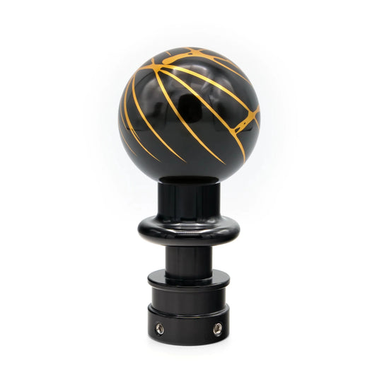 Billetworkz Automatic Shifter - Black w/ Gold Splash - Fits Subaru CVT: WRX (15–21), Crosstrek (13–23), Forester (14–18), Impreza (12–23), Legacy/Outback (10–14)