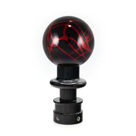 Billetworkz Automatic Shifter - Black w/ Red Splash - Fits Subaru CVT: WRX (15–21), Crosstrek (13–23), Forester (14–18), Impreza (12–23), Legacy/Outback (10–14)
