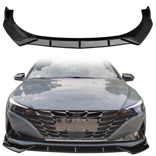 2021-2023 Hyundai Elantra 4DR Sedan Front Bumper Lip Spoiler PP 3PC