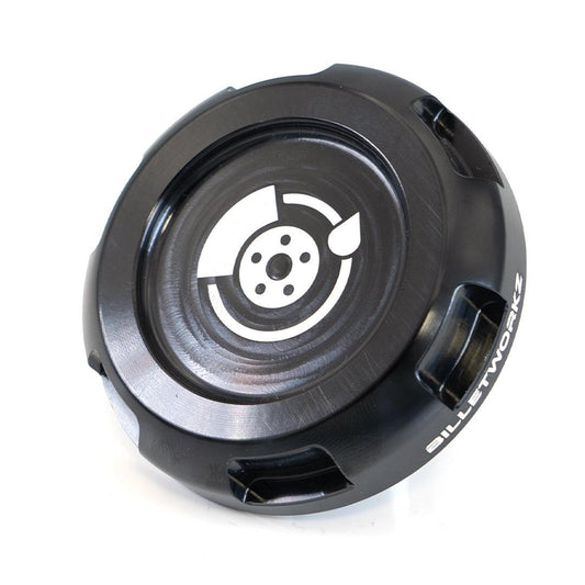 Billetworkz Brake Fluid Cap Engraved Zero Series Black Subaru WRX 02-25 / STI 04-21 | BW-EBCZ-SUB-BRK-BLK-E