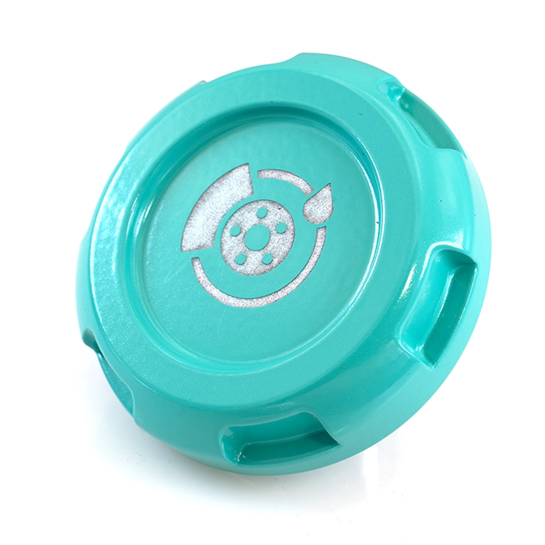 Billetworkz Brake Fluid Cap Engraved Zero Series Hyper Teal Subaru WRX 02-25 / STI 04-21 | BW-EBCZ-SUB-BRK-HYTL-E