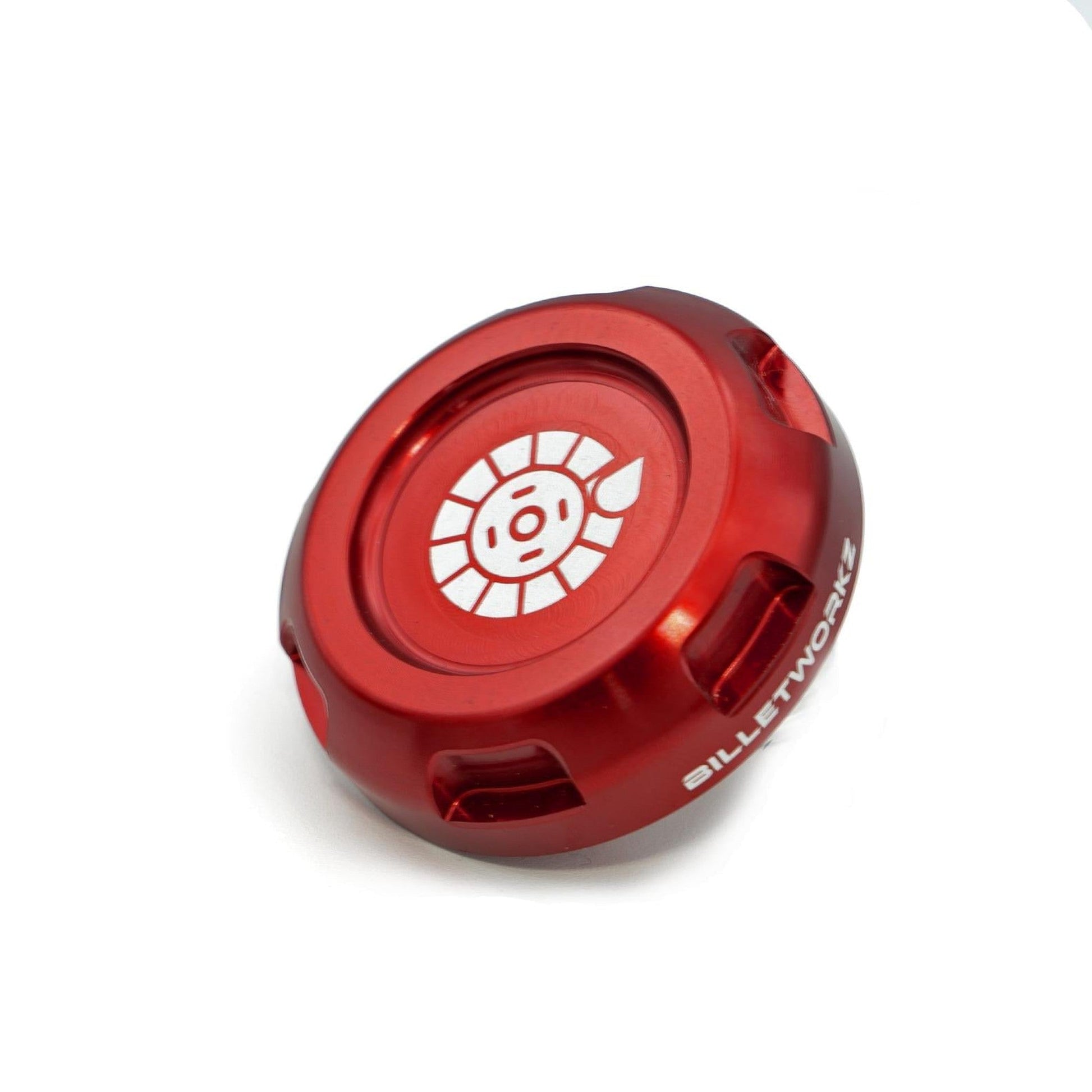 Billetworkz Clutch Fluid Cap Engraved Zero Series Red Subaru WRX 2002-2014 / STI 2004-2014 | BW-EBCZ-SUB-CLU-RED-E