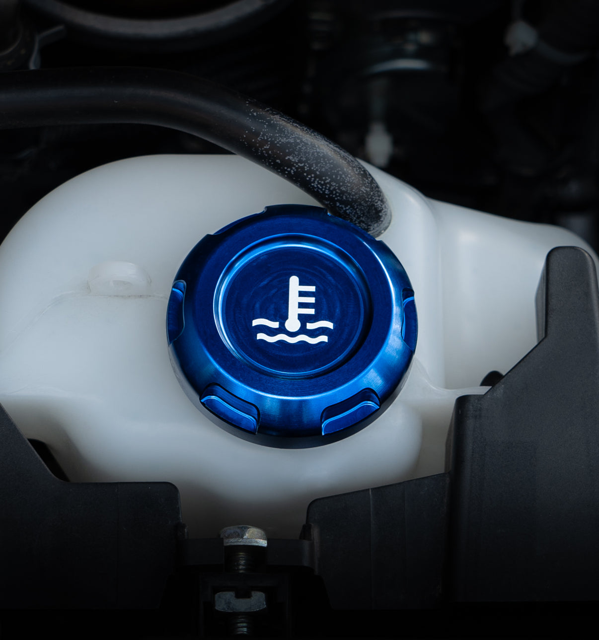 Billetworkz Coolant Overflow Cap Engraved Zero Series Blue Subaru WRX 02-25 / STI 04-21 | BW-EBCZ-SUB-COO-BLU-E