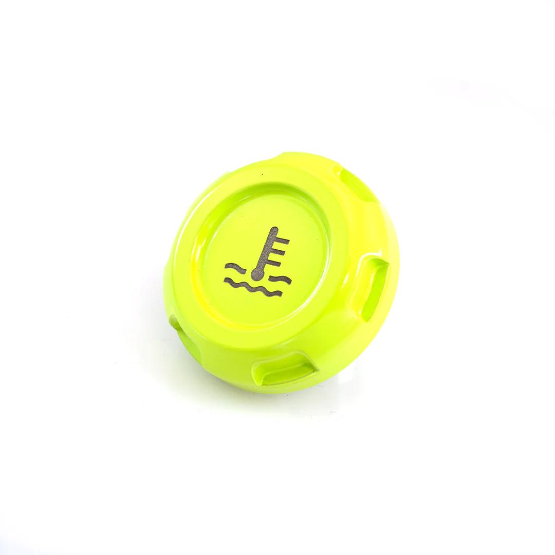 Billetworkz Coolant Overflow Cap Engraved Zero Series Neon Yellow Subaru WRX 02-25 / STI 04-21 | BW-EBCZ-SUB-COO-NYEL-E