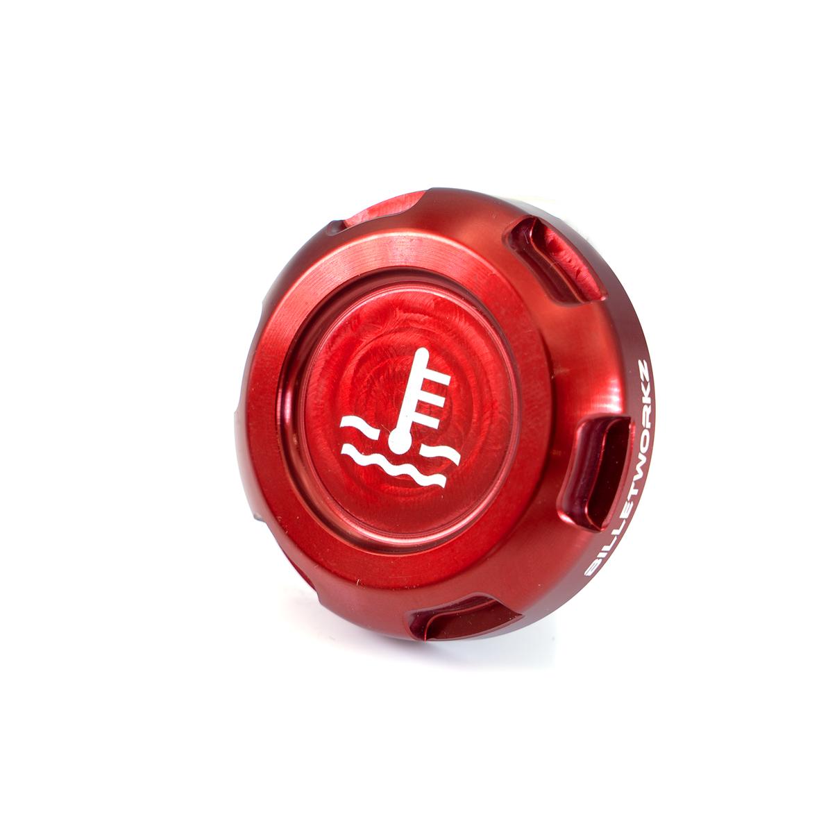 Billetworkz Coolant Overflow Cap Engraved Zero Series Red Subaru WRX 02-25 / STI 04-21 | BW-EBCZ-SUB-COO-RED-E