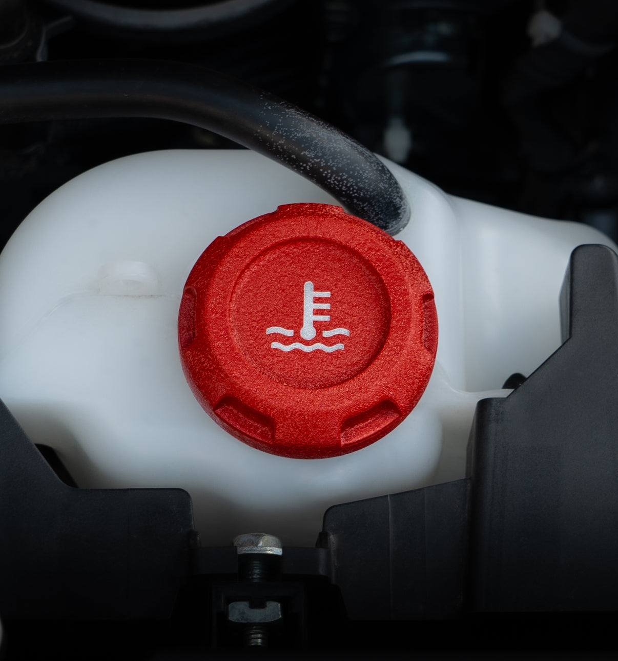 Billetworkz Coolant Overflow Cap Engraved Zero Series Wrinkle Red Subaru WRX 02-25 / STI 04-21 | BW-EBCZ-SUB-COO-RWR-E