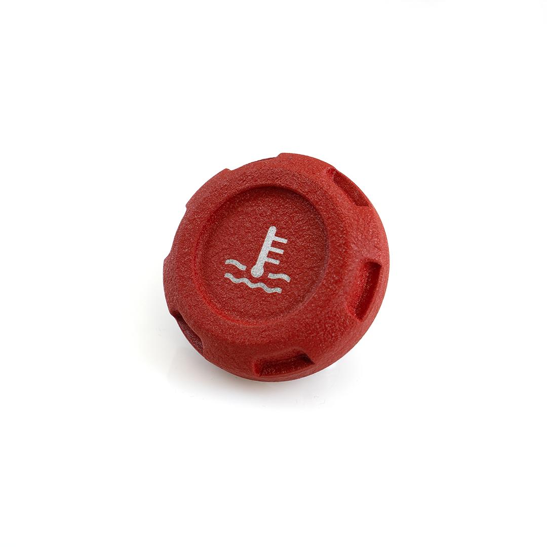 Billetworkz Coolant Overflow Cap Engraved Zero Series Wrinkle Red Subaru WRX 02-25 / STI 04-21 | BW-EBCZ-SUB-COO-RWR-E