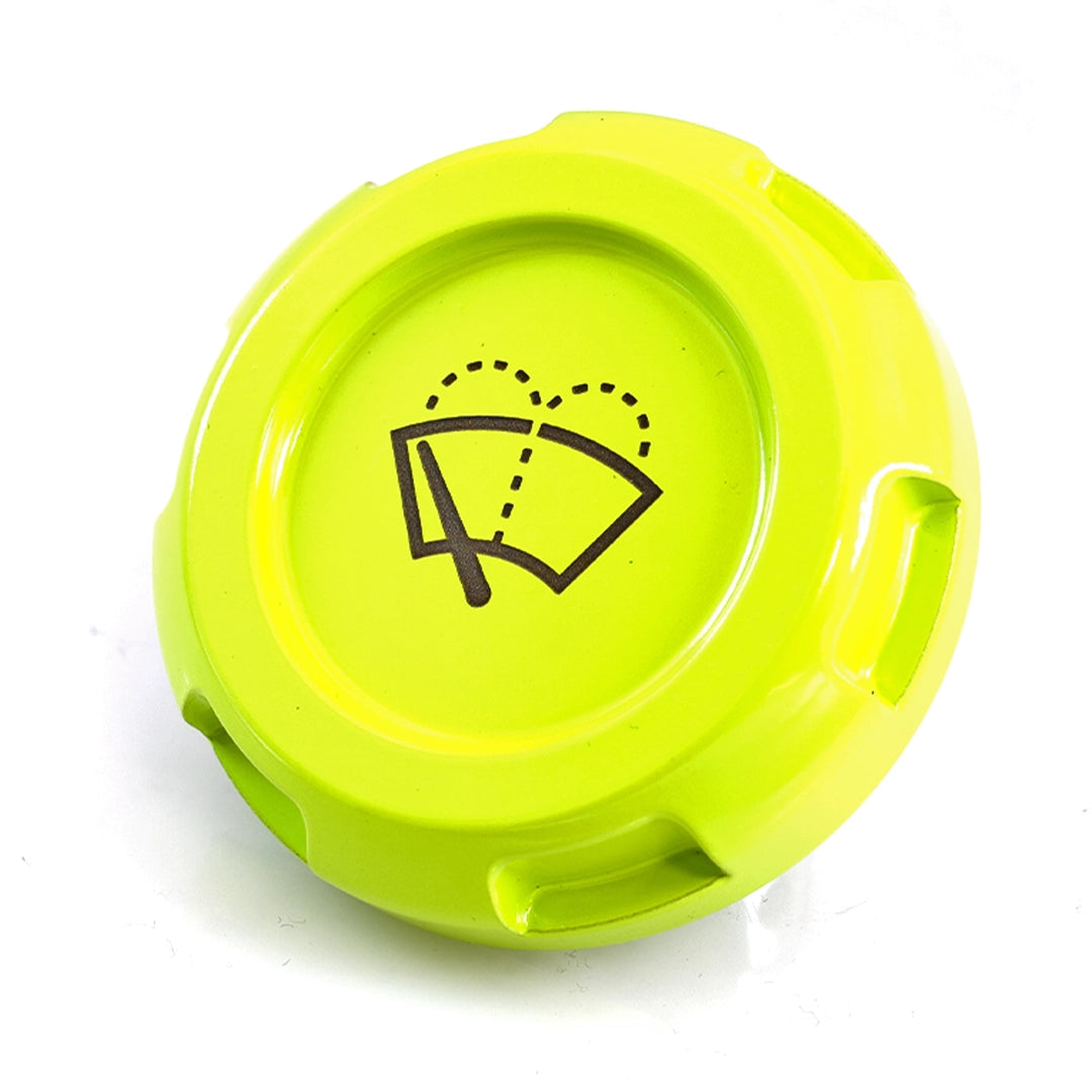 Billetworkz Wiper Fluid Cap Engraved Zero Series Neon Yellow Subaru WRX 02-25 / STI 04-21 | BW-EBCZ-SUB-WIP-NYEL-E
