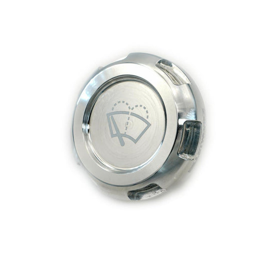 Billetworkz Wiper Fluid Cap Engraved Zero Series Silver Subaru WRX 02-25 / STI 04-21 | BW-EBCZ-SUB-WIP-SIL-E